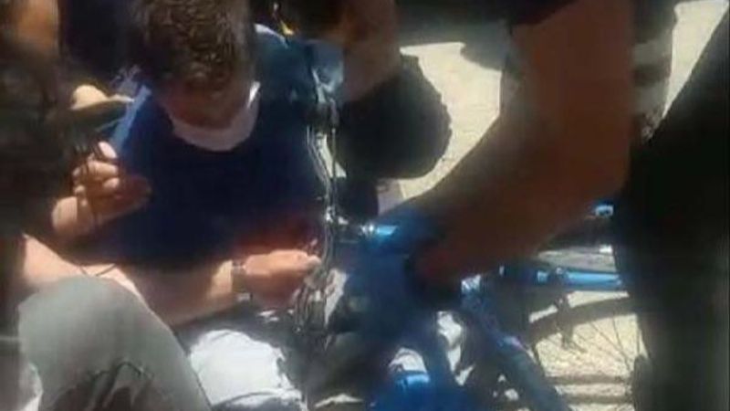 Bursa'da, bisikletin direksiyonu bacağına saplandı