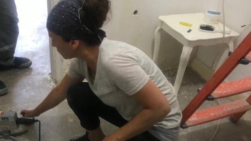 Kayseri'de, iki yıldır tesisatçılık yapan Behiye Usta