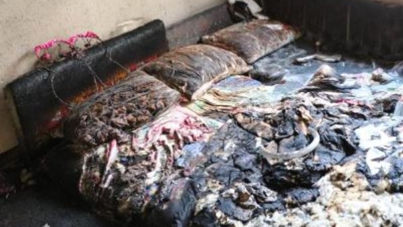 Denizli'de zemin kattaki ev yandı: 1 ölü, 1 yaralı