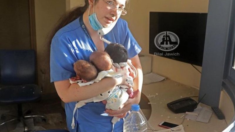 Lübnan'daki patlama sonrası hemşirenin zor anları