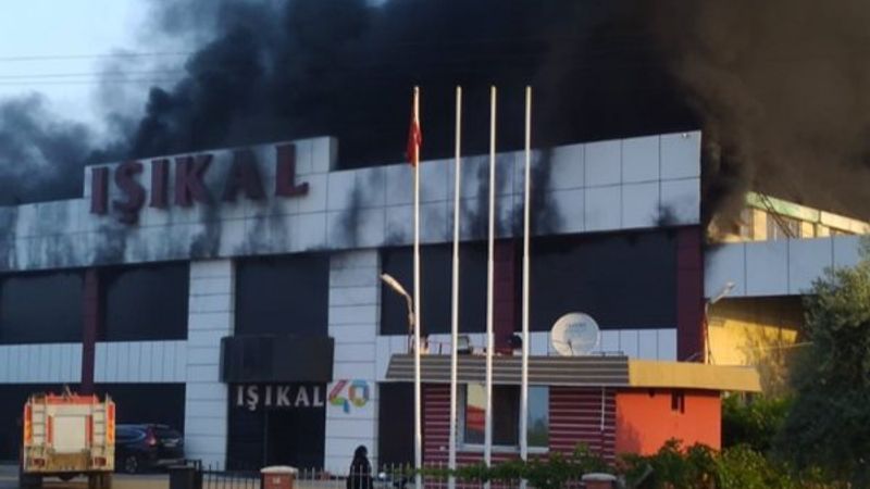 Manisa'da mobilya fabrikasında yangın çıktı