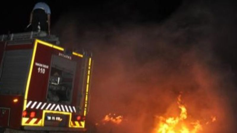 Tekirdağ'da yıldırım düşen ağaçlık alanda yangın