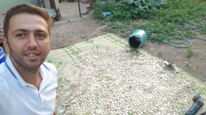 Bursa'da 7 yıl sonra kumbarasından 12 bin 800 TL çıktı