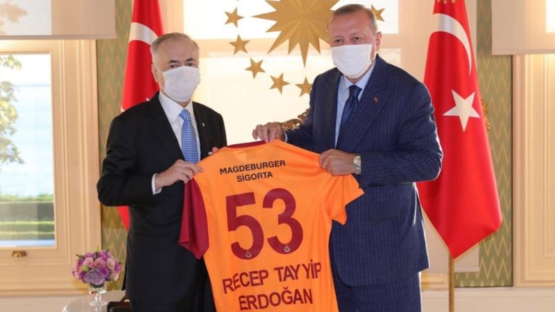 Galatasaray Başkanı Mustafa Cengiz, Cumhurbaşkanı Erdoğan'ı ziyaret etti