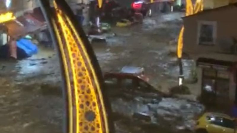 Giresun'un Dereli ilçesinde sel meydana geldi