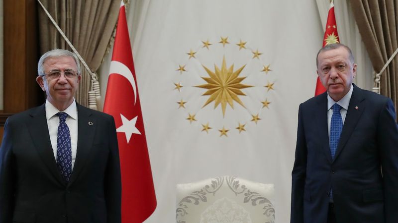 Cumhurbaşkanı Erdoğan, Mansur Yavaş'ı Külliye'de kabul etti
