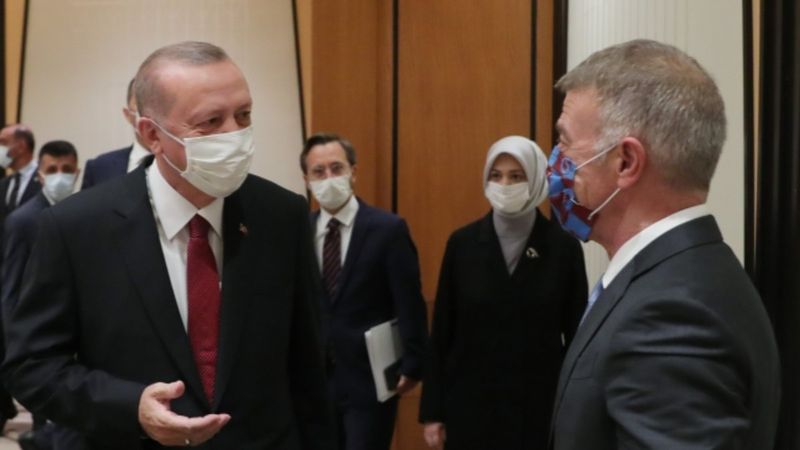 Cumhurbaşkanı Erdoğan, Trabzonspor'u kabul etti