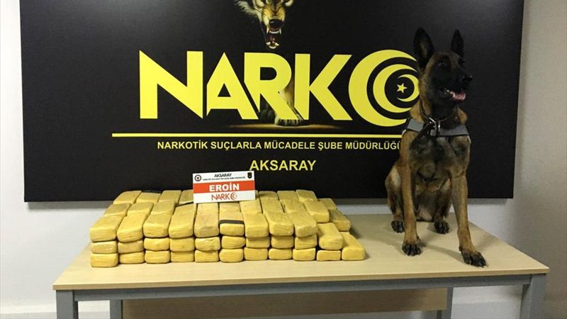 Aksaray'da 49 kilo 800 gram eroin ele geçirildi