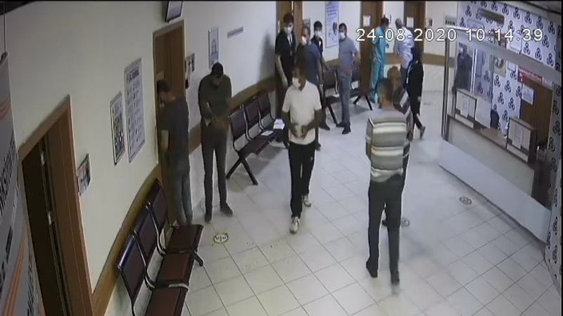 Esenyurt'ta parmağı kopan hastanın görüntüsü