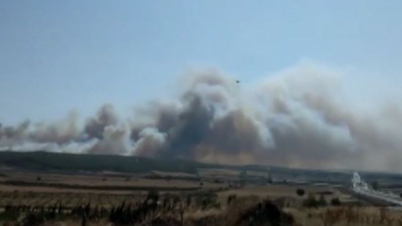 Gelibolu'da yeniden orman yangını çıktı