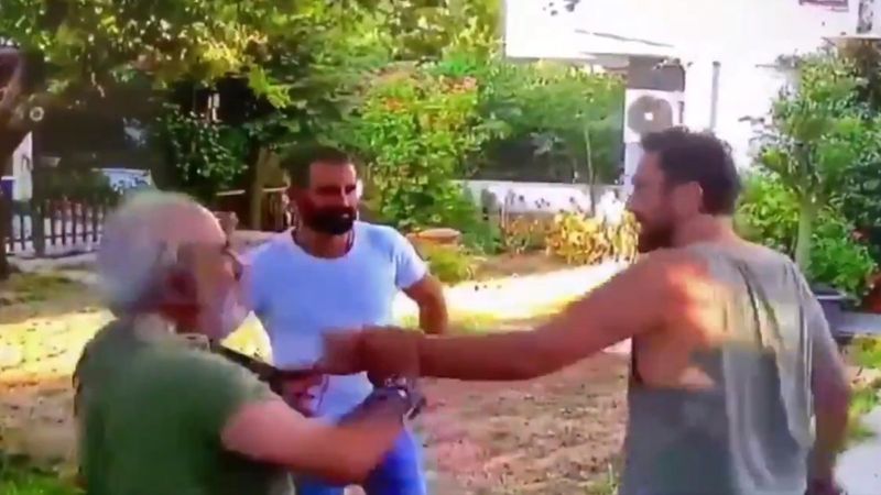 Halil Sezai'nin yaşlı adamı dövdüğü anın en net görüntüsü