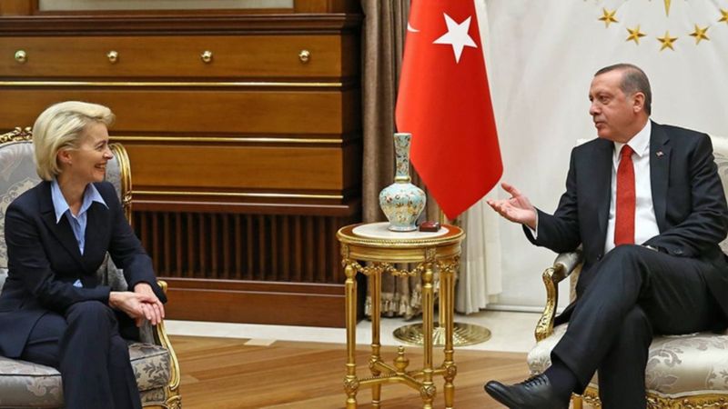 Cumhurbaşkanı Erdoğan, AB Komisyonu Başkanı Ursula Von der Leyen'le görüştü
