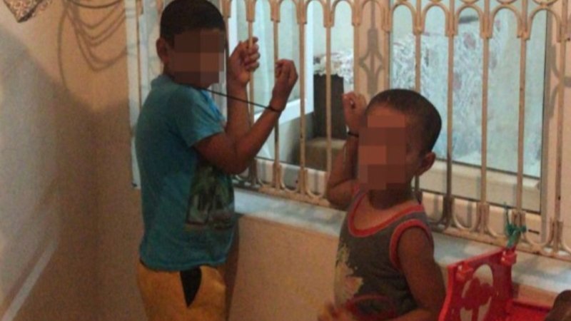 Adana'da alacağı için çocukları kaçırıp pencere demirine bağladı