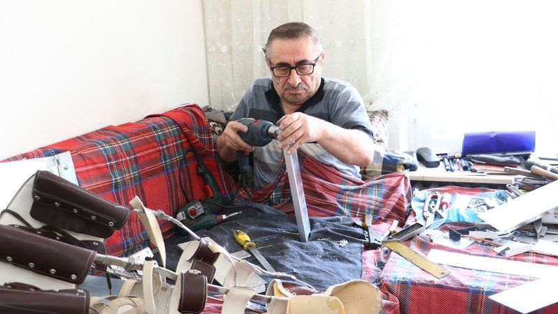 Ankara'da engelli alüminyum ustasının hayat mücadelesi
