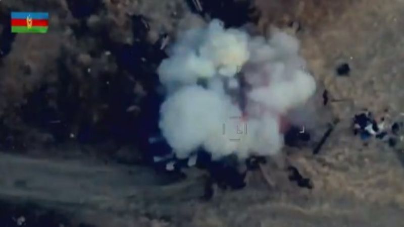 Ermeni mevzilerinin vurulduğu yeni görüntüler