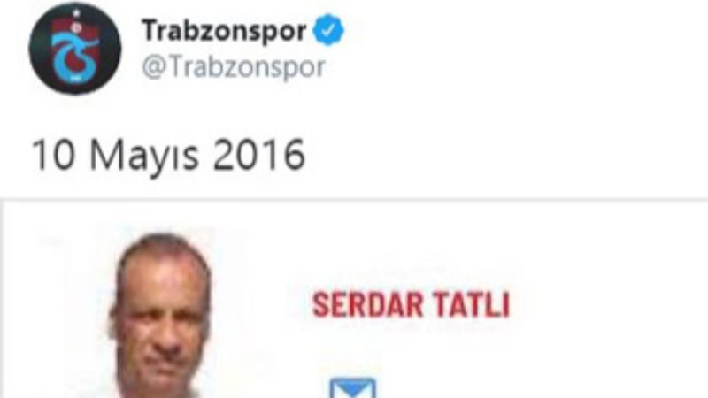 Trabzonspor'dan Serdar Tatlı paylaşımı