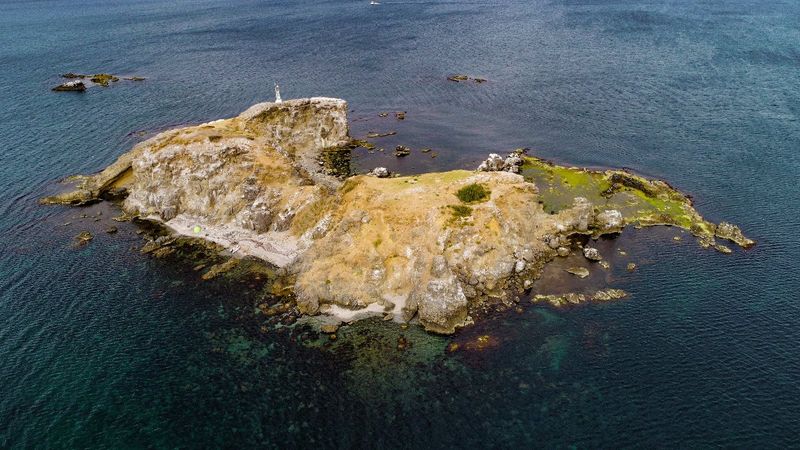 İstanbul'daki ıssız ada havadan görüntülendi