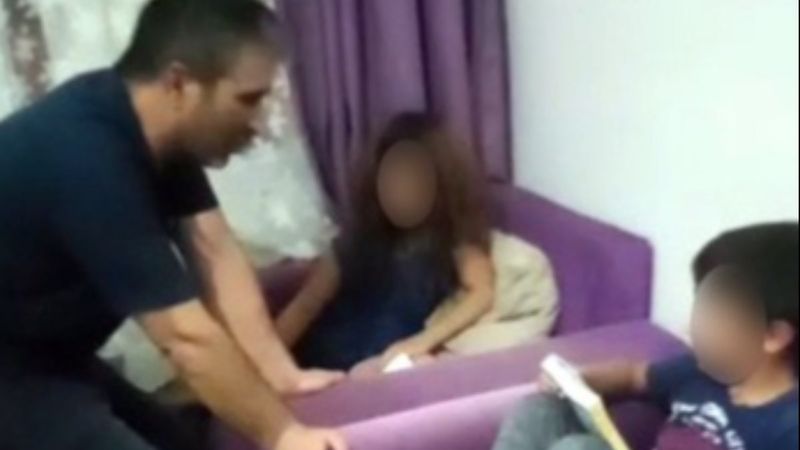 Mersin'de tutuklanan dayakçı babanın yeni görüntüleri