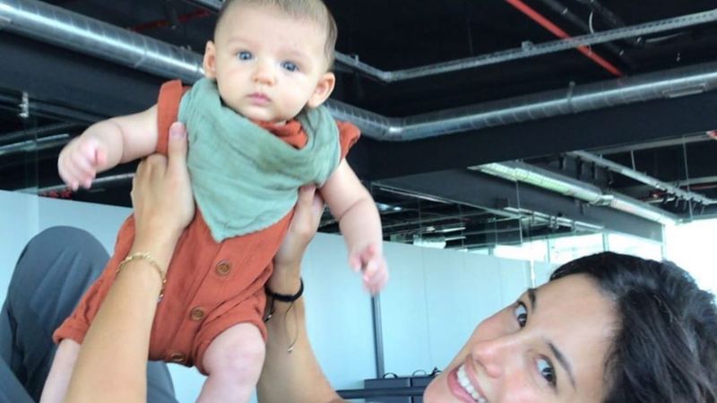 Cansu Tosun, bebeğiyle sporda