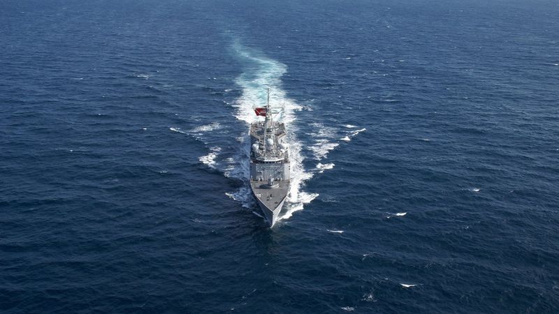 MSB: Giresun fırkateyni, Akdeniz'de kesintisiz 182 gün seyir icra etti