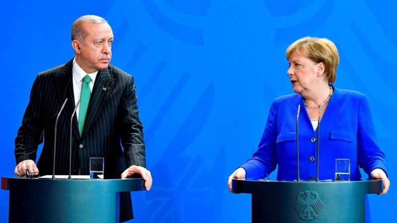 Cumhurbaşkanı Erdoğan, Merkel ile görüştü