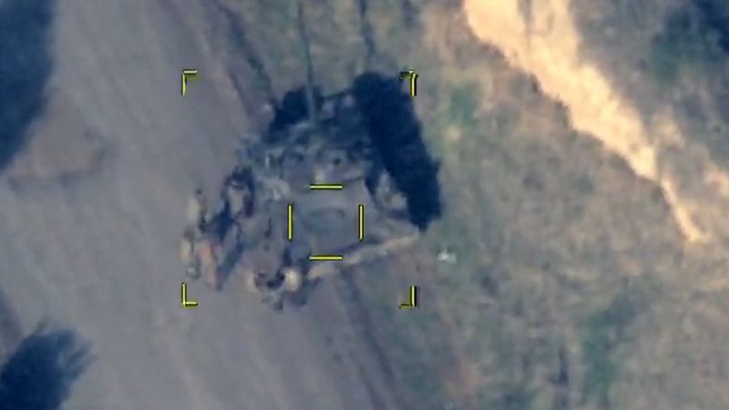 Ermeni askerlerin SİHA karşısındaki çaresiz anları