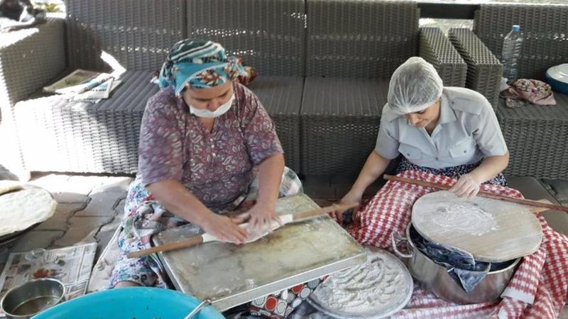 Muğla'da huzurevinde hasat şenliği