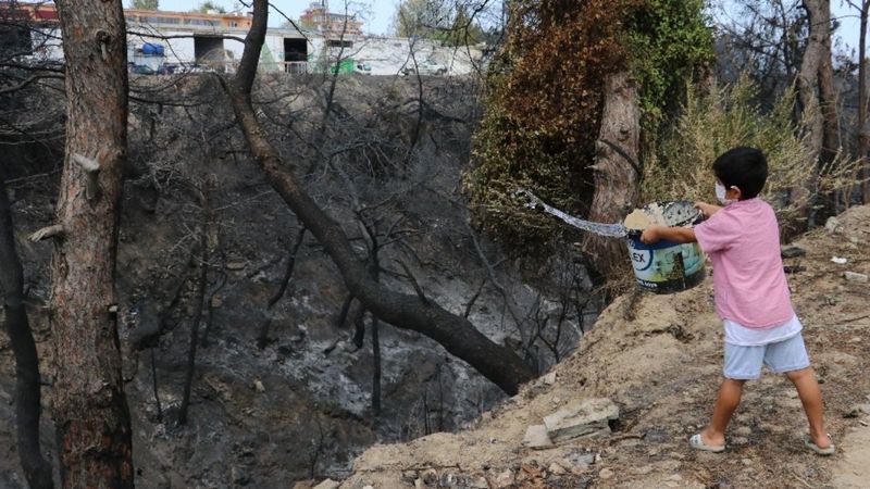 Hatay'da yangın mağdurları, PKK'ya lanet okudu
