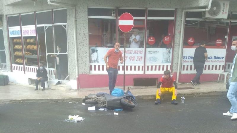Tekirdağ'da otomobille motosiklet çarpıştı