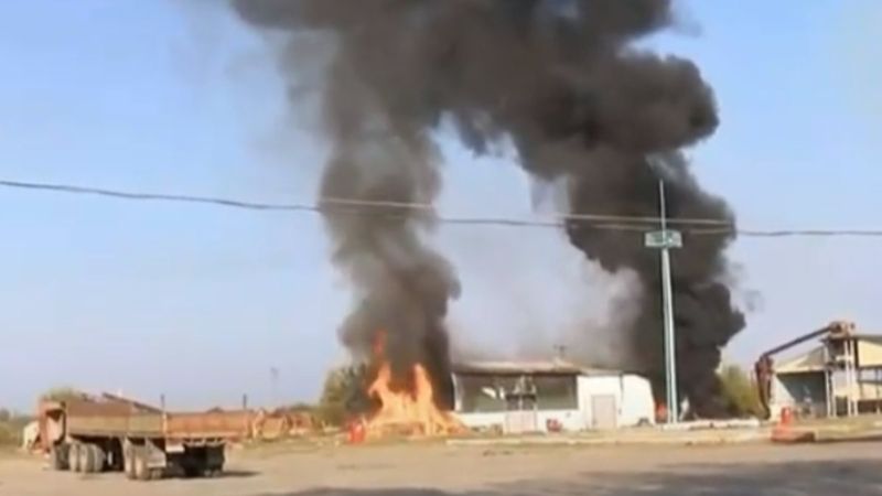 Ermenistan Terter'de fabrika vurdu