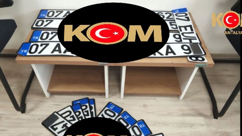 Antalya polisinden, sahte plaka basılan adreslere operasyon