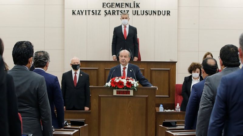 KKTC'nin yeni Cumhurbaşkanı Ersin Tatar yemin etti