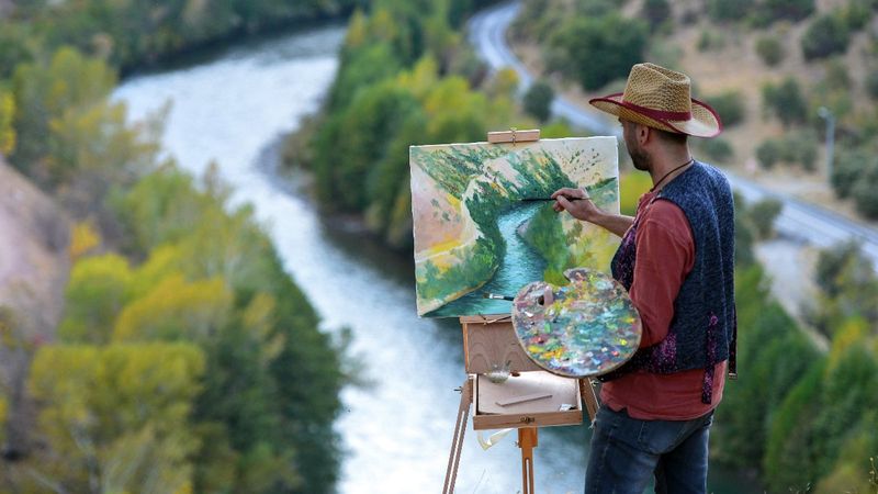Munzur Vadisi'nin renk cümbüşü tabloya yansıdı