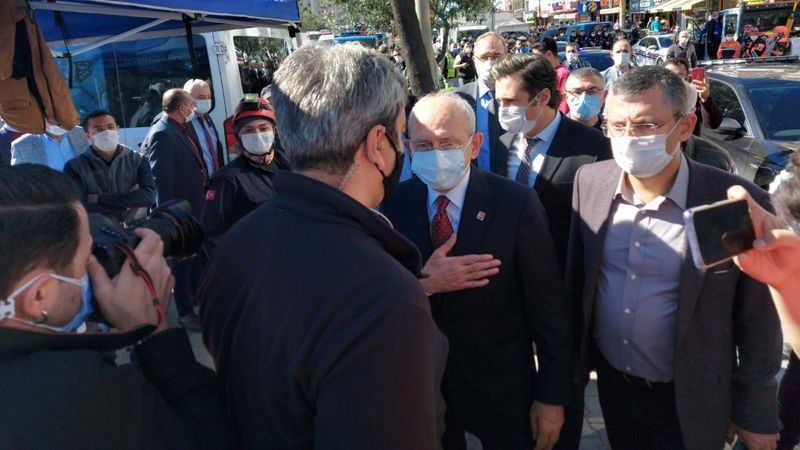 CHP lideri Kemal Kılıçdaroğlu, deprem bölgesinde