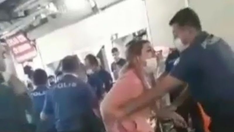 Osmaniye'de Maske takmayan çift polise saldırdı