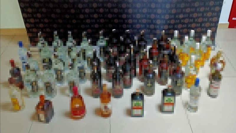 Alanya'da kaçak içki operasyonu: 3 gözaltı