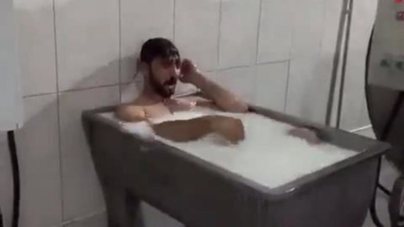 Konya'da süt banyosu yapan şahıslar tutuklandı