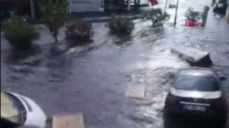 İzmir depreminde meydana gelen tsunamiden yeni görüntüler