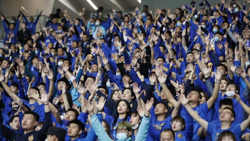 Çin'de Süper Lig final maçı tıklım tıklım tribünler önünde oynandı