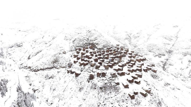 Artvin'de kar manzarası