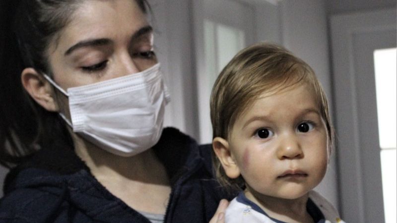 Bursa'da kucağındaki bebekle 20 köpeğin saldırısına uğradı