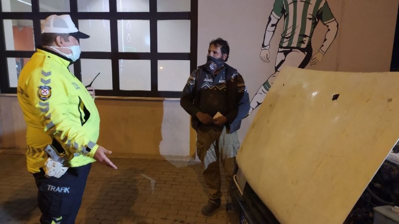 Bursa'da yasakları çiğneyen sürücüye ceza kesildi