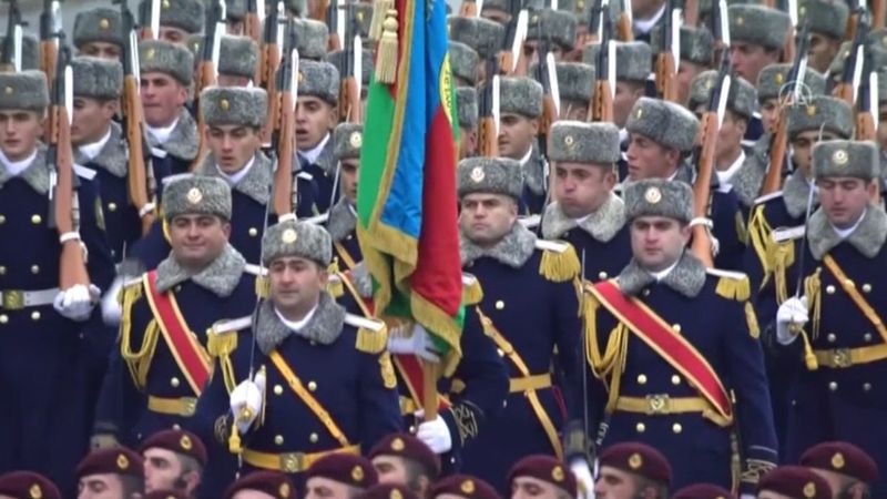 Azerbaycan'da Zafer Geçidi Töreninde Ceddin Deden çalındı