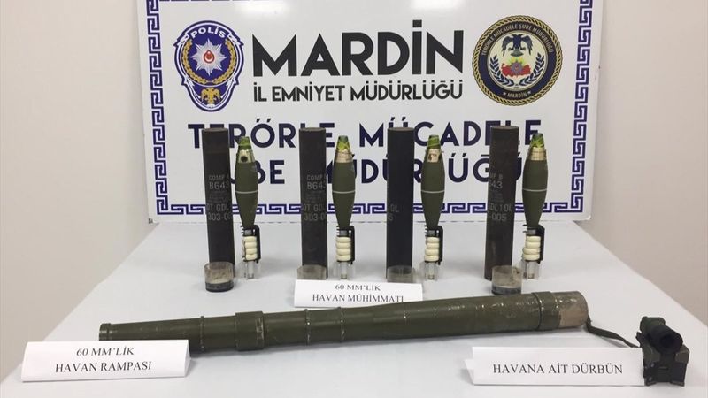 Mardin'de PKK'ya ait havan rampası ve mühimmatları bulundu