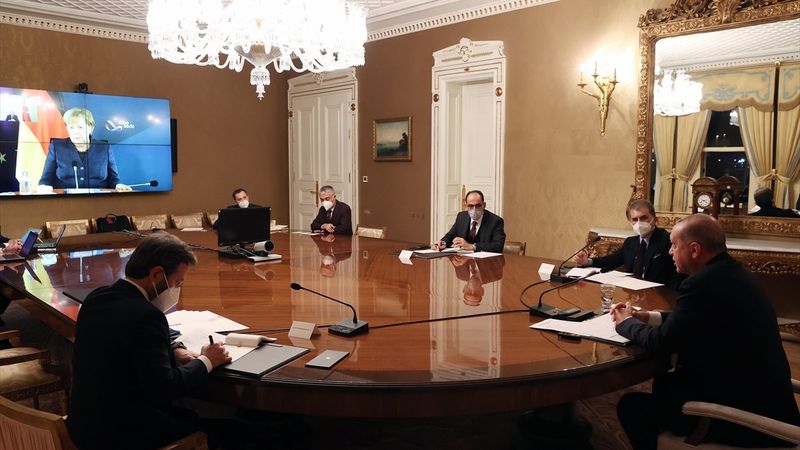 Cumhurbaşkanı Erdoğan, Merkel'le görüştü