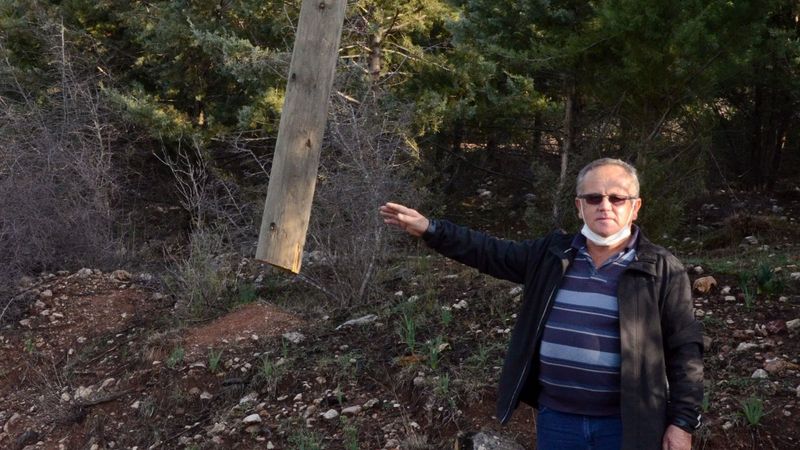 Antalya'da ahşap direkleri ortadan kesip çaldılar