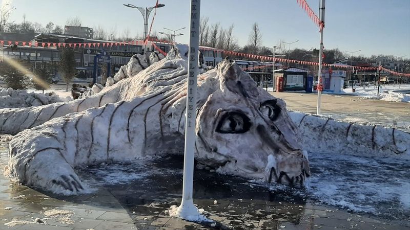 Van'da kardan, Van Gölü canavarı yapıldı