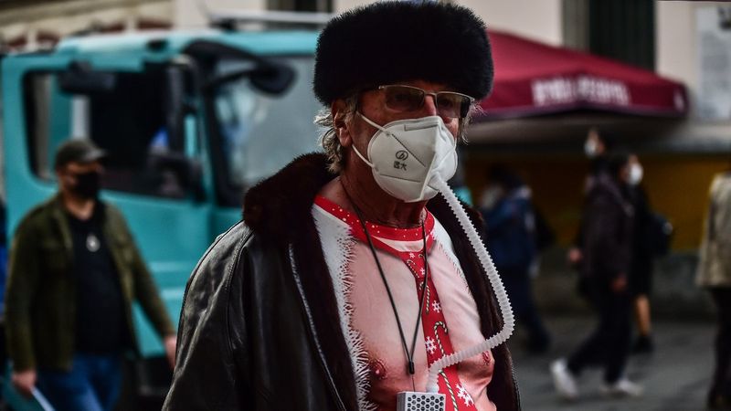 Taksim'de Amerikalı turistin ilginç görüntüsü