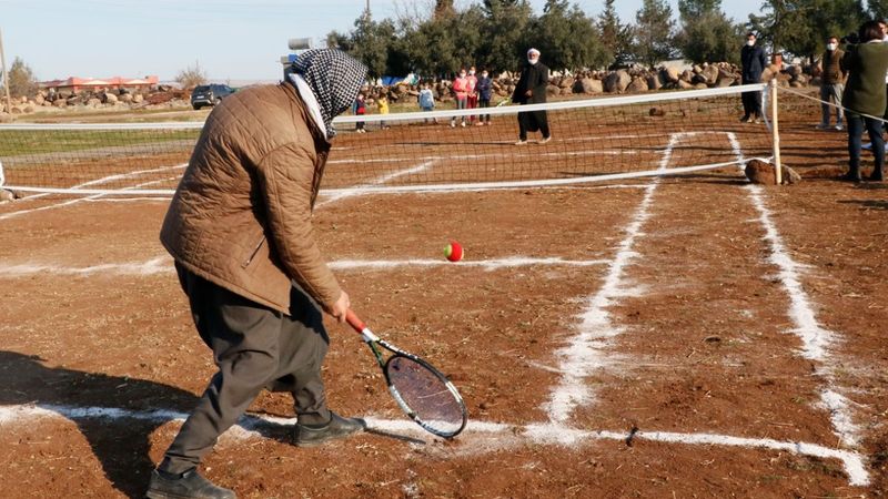 Şanlıurfa'da köylülerin favori sporu tenis oldu