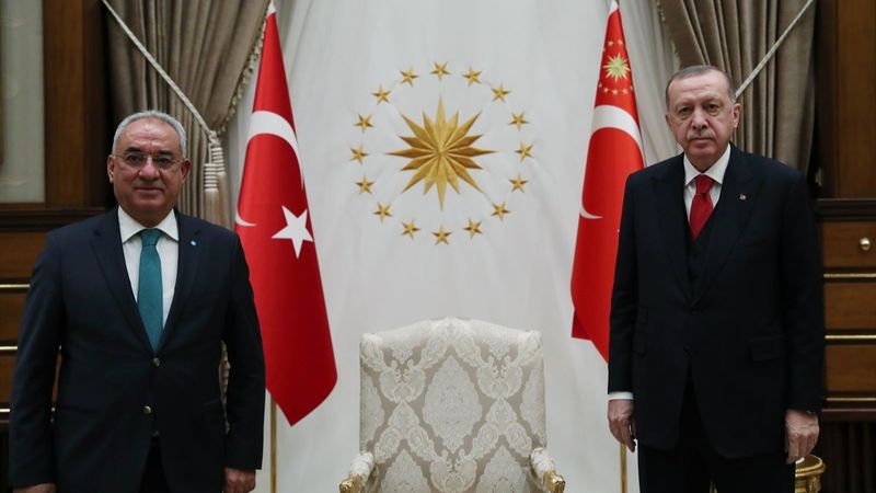 Cumhurbaşkanı Erdoğan, DSP Genel Başkanı Önder Aksakal'ı kabul etti